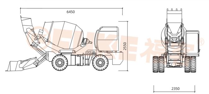 Self Loading Concrete Mixer, FK33-16