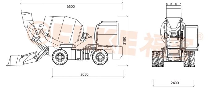 Self Loading Concrete Mixer, FK33-25