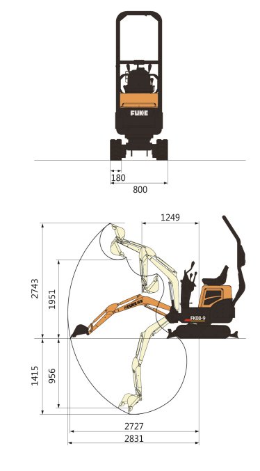 Mini Excavator, FK08-9