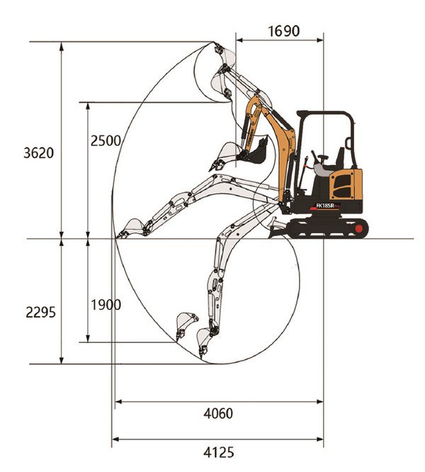 Mini Excavator, FK18SRPRO