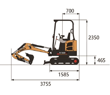 Mini Excavator, FK18SRPRO